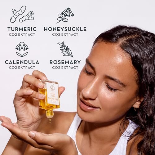 Gua Sha Oil for Face Care – Skin Brightening Serum for Dark Spots, Fine Lines & Wrinkles with Organic Jojoba, Calendula, Sunflower & Turmeric Oil – Face Hydration Glow & Even Skin Tone (30 mL) - görsel 5