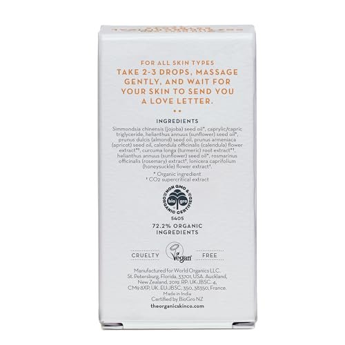 Gua Sha Oil for Face Care – Skin Brightening Serum for Dark Spots, Fine Lines & Wrinkles with Organic Jojoba, Calendula, Sunflower & Turmeric Oil – Face Hydration Glow & Even Skin Tone (30 mL) - görsel 13