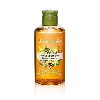 Yves Rocher Les Plaisirs Nature Sensual Bath & Shower Gel Bourbon Vanilla - 200 ml / 6.7 fl oz
