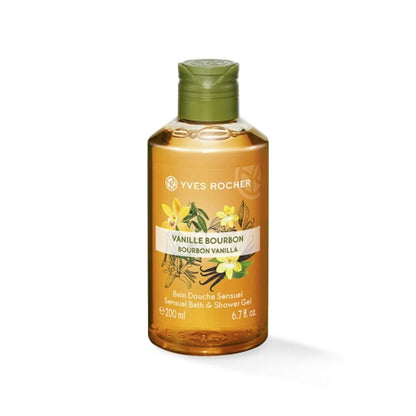 Yves Rocher Les Plaisirs Nature Sensual Bath & Shower Gel Bourbon Vanilla - 200 ml / 6.7 fl oz