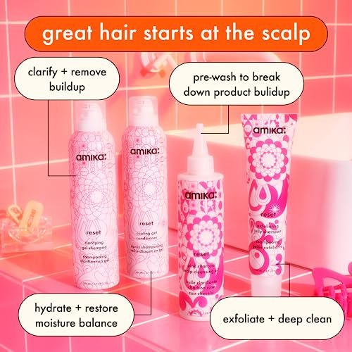 Amika Reset Pink Charcoal Scalp Cleansing Oil - 6.7 oz Avelisse