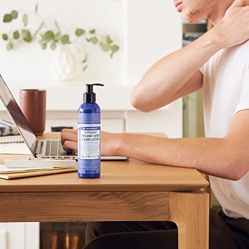 Dr. Bronner's Organic Peppermint Hand and Body Lotion - 236ml (8 fl oz) - Fair Trade & Vegan Avelisse