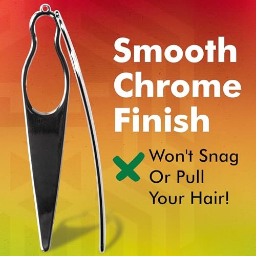 Lion Locs Interlocking Tools for Locs – Sisterlock & Dreadlocks Starter Kit with 2 Locking Needles (Large + Small Pin), Chrome - görsel 6