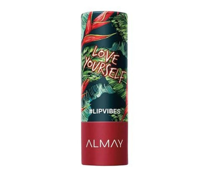 Almay Lip Vibes Lipstick - Love Yourself - Matte Cream Finish with Vitamin E & Shea Butter - Hypoallergenic - 0.14 oz