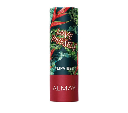 Almay Lip Vibes Lipstick - Love Yourself - Matte Cream Finish with Vitamin E & Shea Butter - Hypoallergenic - 0.14 oz