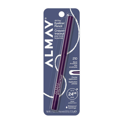 Almay All-Day Eyeliner Pencil - Black Amethyst - Hypoallergenic, Cruelty-Free, Long Wearing & Water Resistant