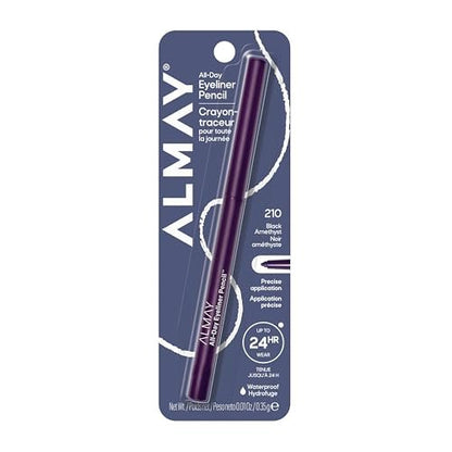 Almay All-Day Eyeliner Pencil - Black Amethyst - Hypoallergenic, Cruelty-Free, Long Wearing & Water Resistant