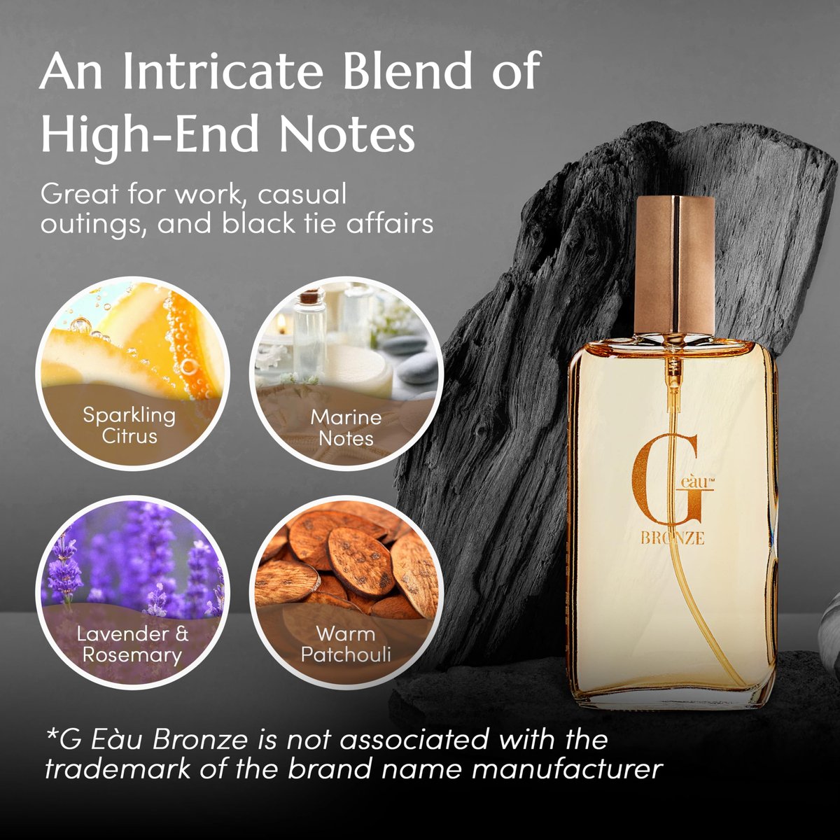 PB ParfumsBelcam G eàu Bronze Eau de Toilette Spray for Men – 3.4 Fl Oz Aquatic Woody Cologne with Citrus, Lavender & Patchouli Avelisse