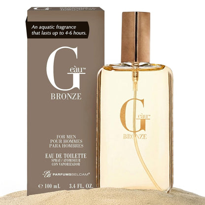 PB ParfumsBelcam G eàu Bronze Eau de Toilette Spray for Men – 3.4 Fl Oz Aquatic Woody Cologne with Citrus, Lavender & Patchouli Avelisse