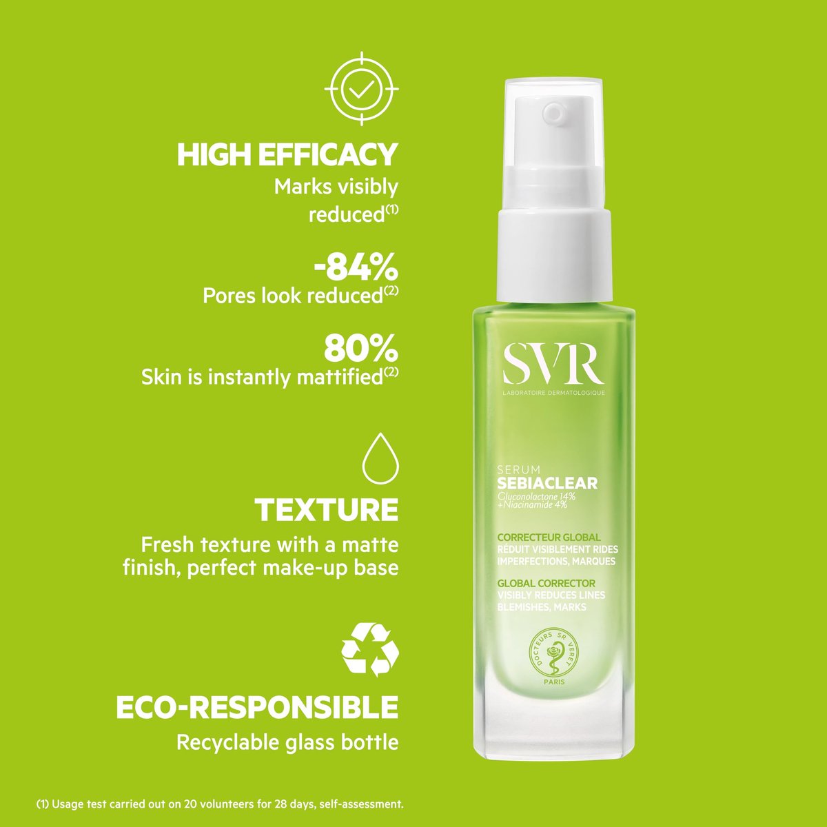 SVR Sebiaclear Face Serum - Retinol Alternative with Niacinamide & Hyaluronic Acid for Sensitive Oily Skin, Reduce Fine Lines & Breakouts, 1 fl.oz Avelisse