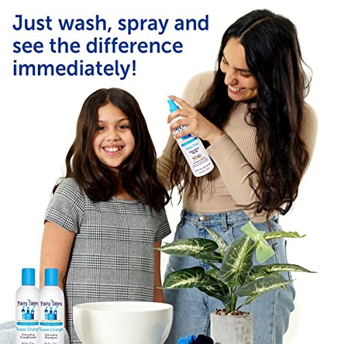 Fairy Tales Tangle Tamer Super Charge Detangling Shampoo, Conditioner & Spray Travel Kit for Kids - Paraben Free, Sulfate Free, Gluten Free, Nut Free - 3.3 oz (Pack of 3) Avelisse
