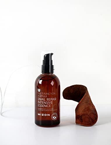 MIZON Snail Repair Intensive Essence – Snail Mucin Serum with Adenosine, Hyaluronic Acid & Centella Asiatica for Smooth, Youthful Skin (3.38 fl oz) Avelisse