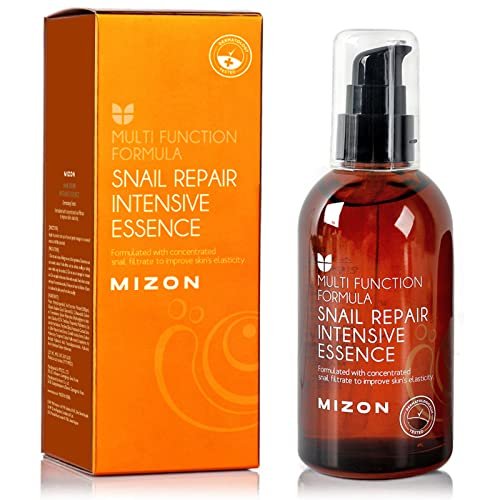MIZON Snail Repair Intensive Essence – Snail Mucin Serum with Adenosine, Hyaluronic Acid & Centella Asiatica for Smooth, Youthful Skin (3.38 fl oz) Avelisse
