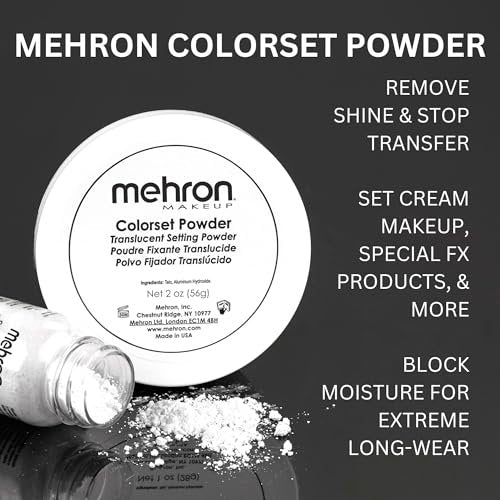 Mehron Makeup Colorset Powder – Translucent Setting Powder for Special Effects, Halloween & Film (0.5 oz / 14 g) - görsel 7