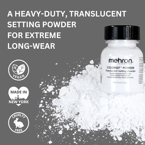 Mehron Makeup Colorset Powder – Translucent Setting Powder for Special Effects, Halloween & Film (0.5 oz / 14 g) - görsel 3