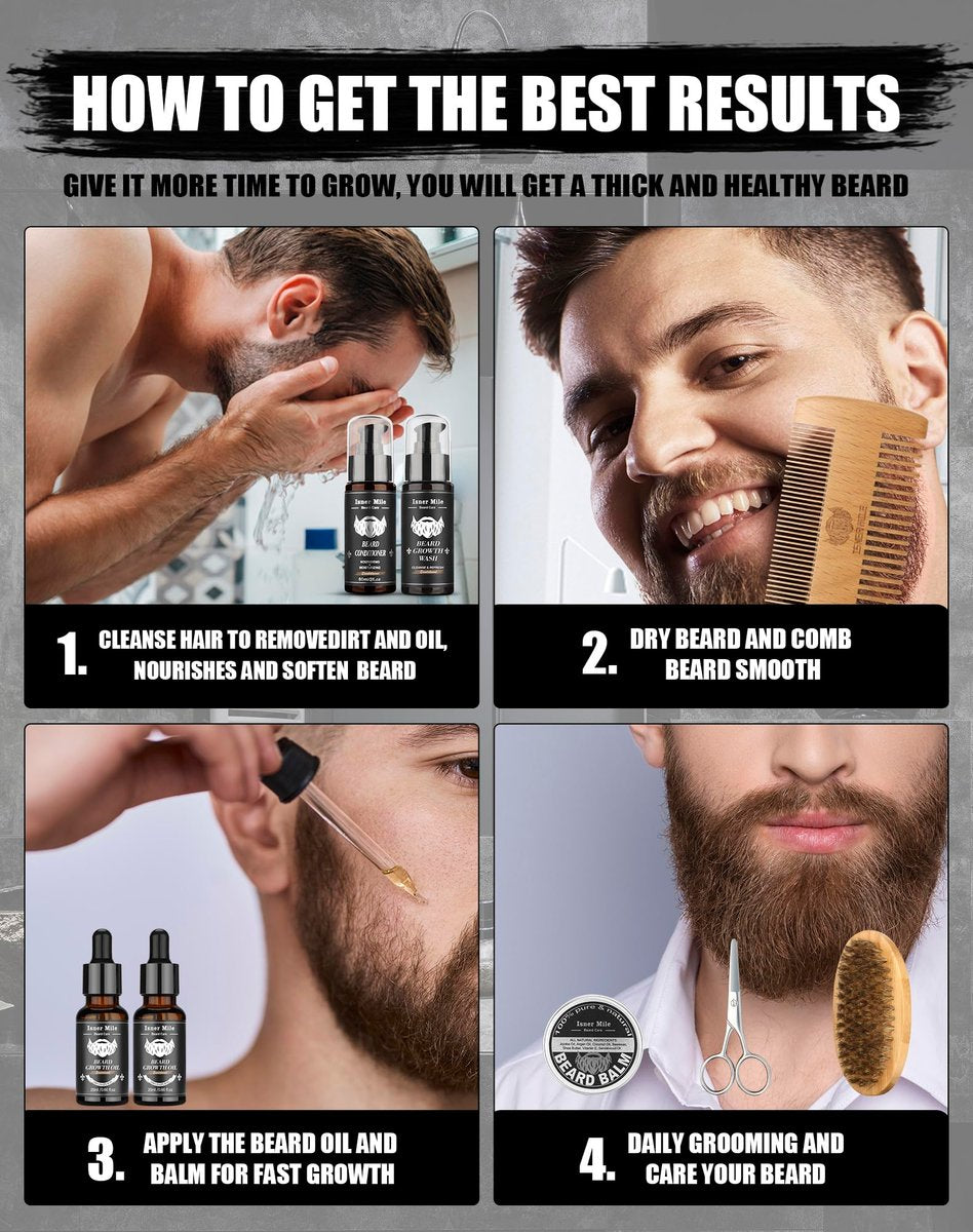 Ultimate Beard Kit for Men – 11 Piece Grooming & Care Set with Sandalwood Beard Oil, Balm, Wash, Conditioner, Brush, Comb & Scissors – Perfect Gift for Dad, Husband, Him Avelisse