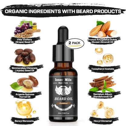 Ultimate Beard Kit for Men – 11 Piece Grooming & Care Set with Sandalwood Beard Oil, Balm, Wash, Conditioner, Brush, Comb & Scissors – Perfect Gift for Dad, Husband, Him Avelisse