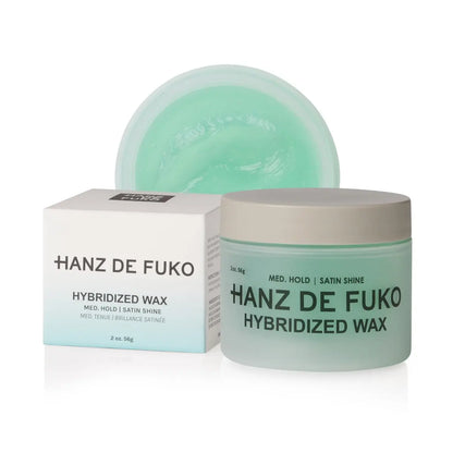 Hanz de Fuko Hybridized Wax – Medium Hold, Satin Shine Men's Hair Styling Wax (2 oz) Avelisse