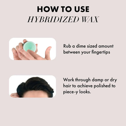 Hanz de Fuko Hybridized Wax – Medium Hold, Satin Shine Men's Hair Styling Wax (2 oz) Avelisse