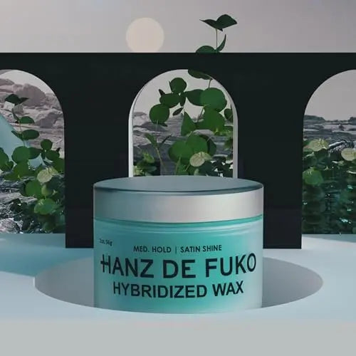 Hanz de Fuko Hybridized Wax – Medium Hold, Satin Shine Men's Hair Styling Wax (2 oz) Avelisse