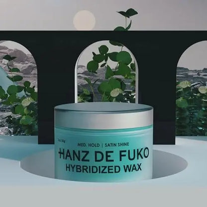 Hanz de Fuko Hybridized Wax – Medium Hold, Satin Shine Men's Hair Styling Wax (2 oz) Avelisse