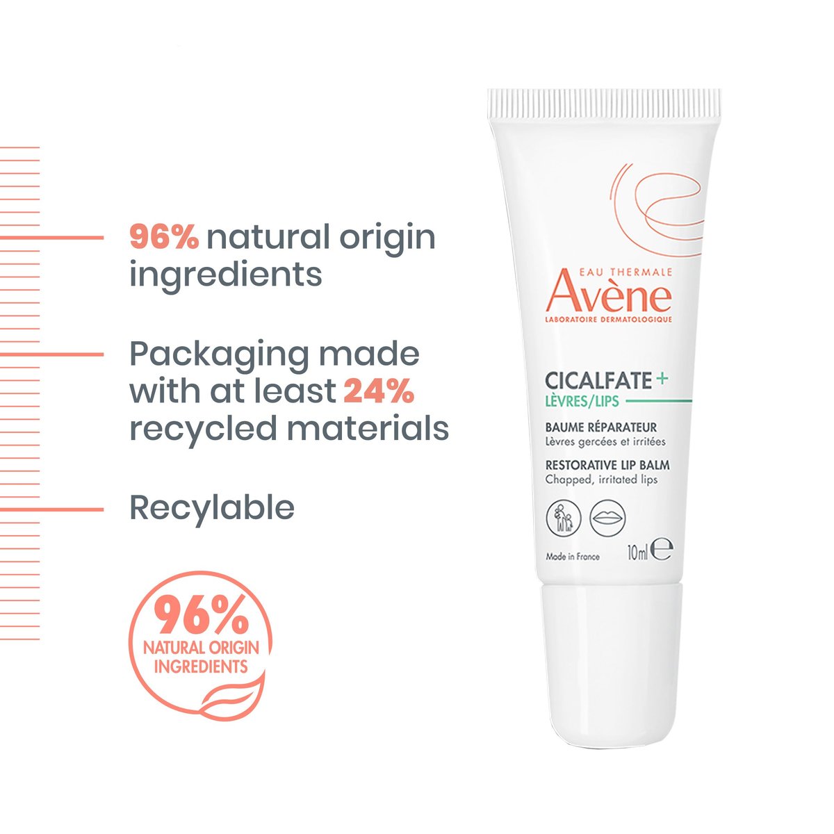Avène Cicalfate Restorative Lip Cream – Long Lasting Moisture for Dry, Cracked Lips – Safe for Infants, Children & Adults – 0.3 oz - görsel 11