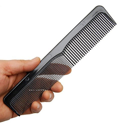LUXXII 6-Pack 9-Inch Black Hair Combs Set - Professional Barber & Styling Combs for Coarse & Fine Hair