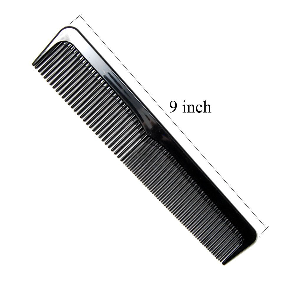LUXXII 6-Pack 9-Inch Black Hair Combs Set - Professional Barber & Styling Combs for Coarse & Fine Hair - görsel 3
