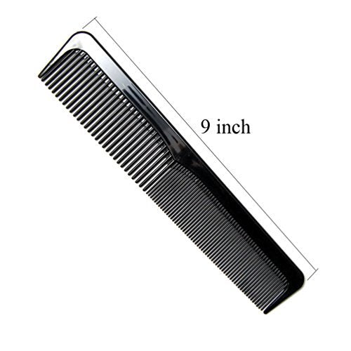 LUXXII 6-Pack 9-Inch Black Hair Combs Set - Professional Barber & Styling Combs for Coarse & Fine Hair - görsel 4