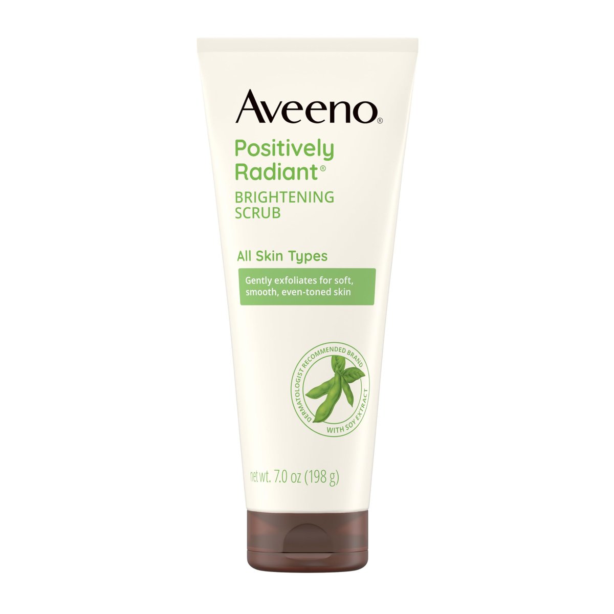 Aveeno Positively Radiant Skin Brightening Daily Facial Scrub with Soy Extract – Gently Exfoliates & Cleanses for Soft, Smooth, Even-Toned Skin – Hypoallergenic, 7 oz - görsel 1