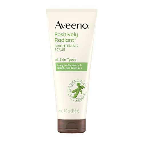 Aveeno Positively Radiant Skin Brightening Daily Facial Scrub with Soy Extract – Gently Exfoliates & Cleanses for Soft, Smooth, Even-Toned Skin – Hypoallergenic, 7 oz - görsel 2