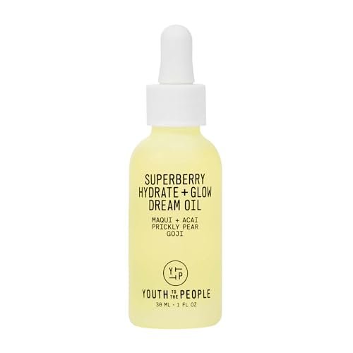 Youth To The People Superberry Hydrate + Glow Dream Face Oil - Revives Dull & Dry Skin, Boosts Radiance, Hydrating, Ultra-Lightweight, Vitamin C, Squalane, Omega Oils, Vegan - 1 fl oz Avelisse
