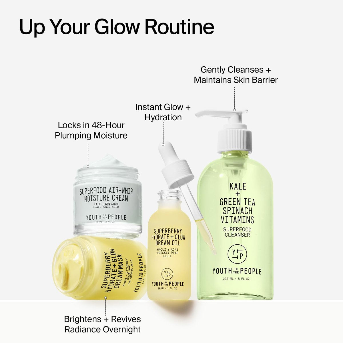 Youth To The People Superberry Hydrate + Glow Dream Face Oil - Revives Dull & Dry Skin, Boosts Radiance, Hydrating, Ultra-Lightweight, Vitamin C, Squalane, Omega Oils, Vegan - 1 fl oz Avelisse