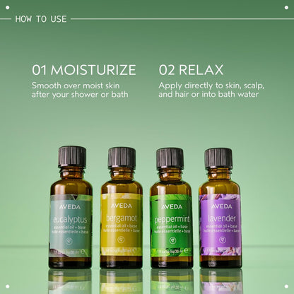 Aveda Lavender Essential Oil + Base – Calming Aroma for Body & Bath, 1 Fl Oz Avelisse