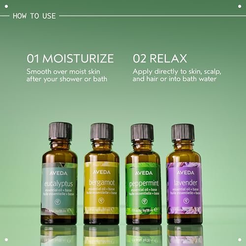Aveda Lavender Essential Oil + Base – Calming Aroma for Body & Bath, 1 Fl Oz Avelisse