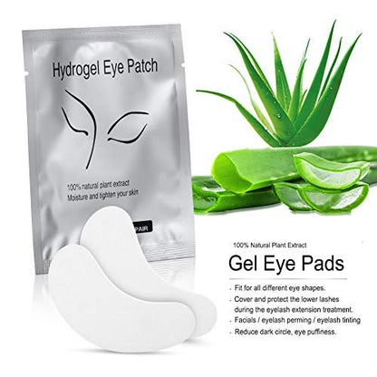 Ocim 100 Pairs Hydrogel Gel Under Eye Pads for Lash Extensions & Eyelash Tinting