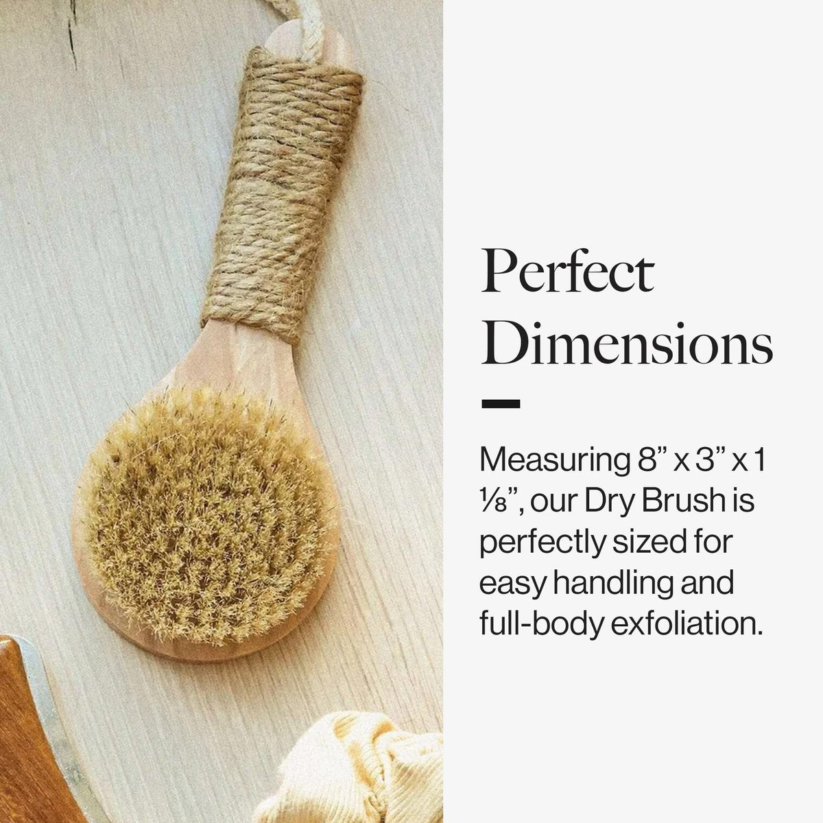 Esker Dry Brush - Natural Wood Full Body Exfoliating Brush for Circulation & Energy Flow Avelisse