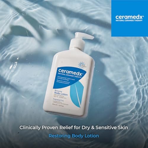 Ceramedx Restoring Body Lotion – Natural Ceramide Moisturizer for Dry, Sensitive Skin | Vegan, Cruelty-Free & Fragrance-Free | 12 fl oz Avelisse