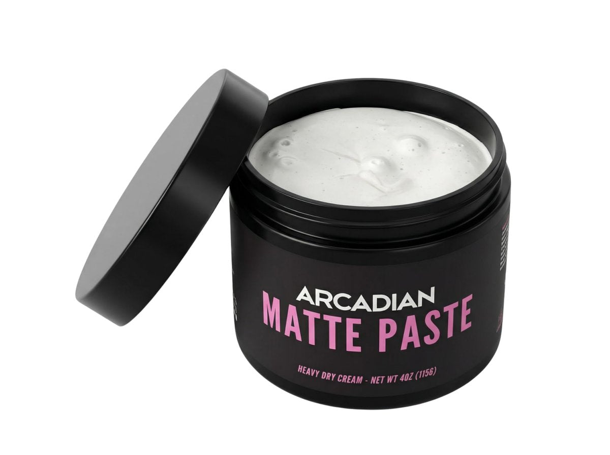 Arcadian Grooming Matte Paste Hair Clay for Men – Vegan, Strong Hold, Natural Matte Finish (4 oz) Avelisse