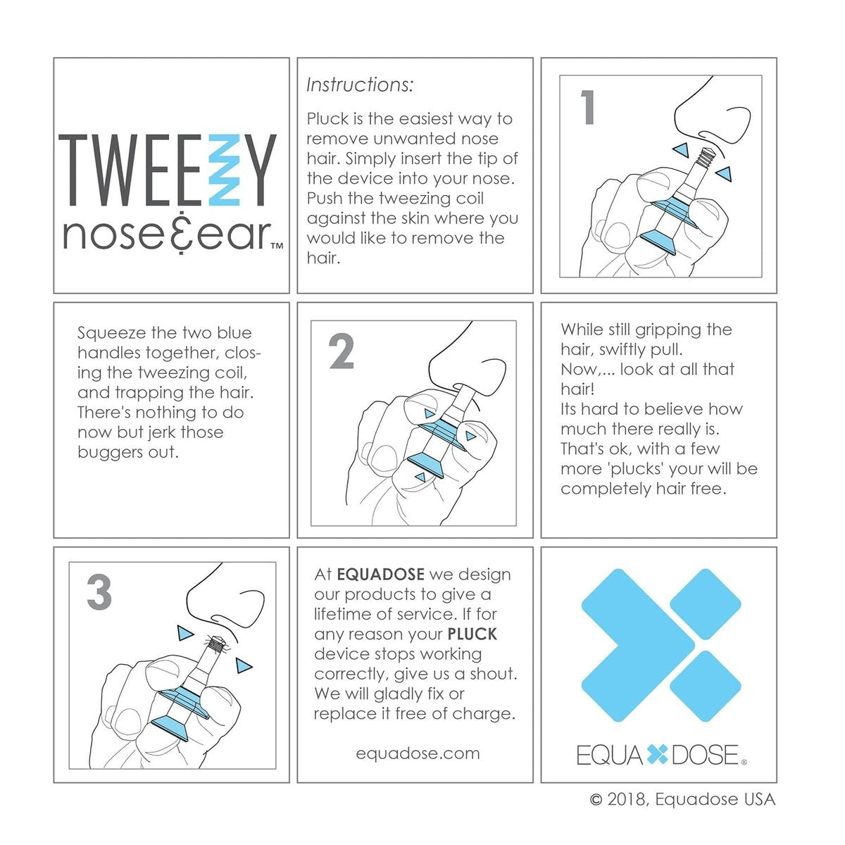 EQUADOSE Tweezy Nose & Ear Hair Remover – Precision Pain-Free Grooming for Men & Women | Stainless Steel - görsel 14