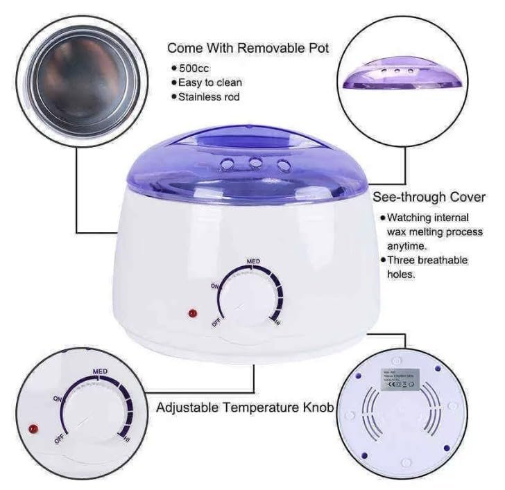 Professional Electric Wax Warmer and Heater for Soft, Paraffin Warm Crème and Strip Wax | Adjustable Temperature Salon Hair Removal Avelisse