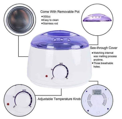 Professional Electric Wax Warmer and Heater for Soft, Paraffin Warm Crème and Strip Wax | Adjustable Temperature Salon Hair Removal Avelisse