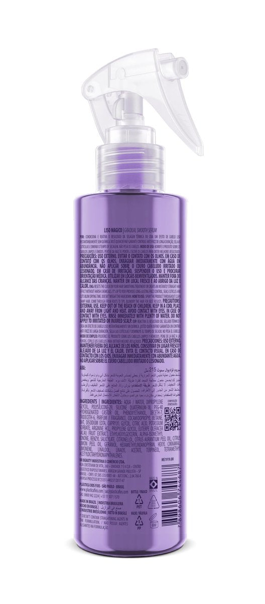 CADIVEU Plastica Dos Fios Liso Magico Gradual Smooth Serum with Comb (7.2 Fl Oz) Avelisse