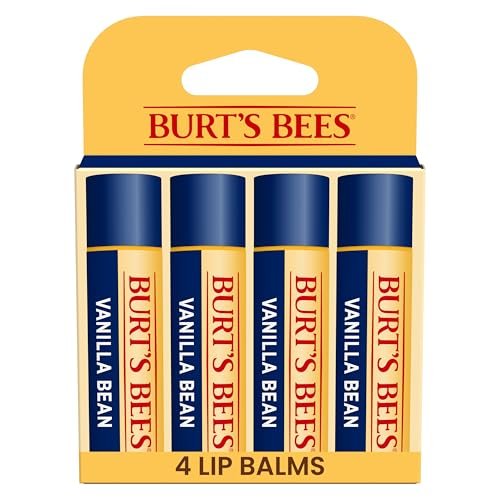 Burt's Bees 100% Natural Moisturizing Lip Balm, Vanilla Bean - 4 Tubes - görsel 2