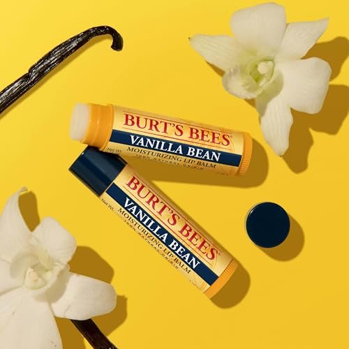 Burt's Bees 100% Natural Moisturizing Lip Balm, Vanilla Bean - 4 Tubes - görsel 14