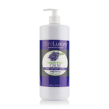 Morgan Taylor BareLuxury Calm Lavender & Sage Pump Lotion, 32 oz – Relaxing, Nourishing Body Moisturizer