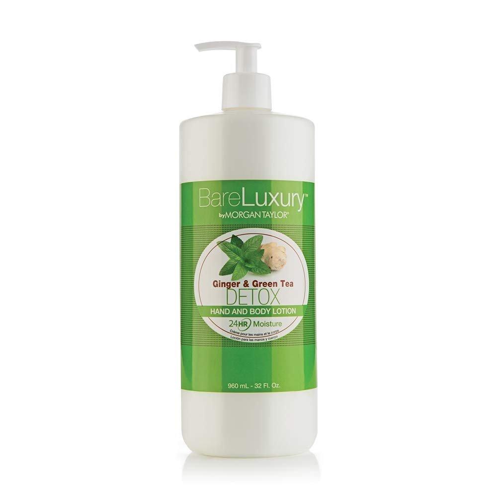 Morgan Taylor BareLuxury Detox Ginger & Green Tea Pump Lotion, 32 oz – Revitalizing & Purifying Lotion with Ginger & Green Tea Extracts for Clean, Nourished Skin - görsel 1