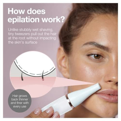 Braun Face Epilator Facespa Pro 911 - 3-in-1 Facial Hair Removal, Cleansing, and Skin Toning Device for Women Avelisse