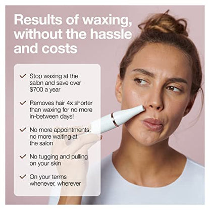 Braun Face Epilator Facespa Pro 911 - 3-in-1 Facial Hair Removal, Cleansing, and Skin Toning Device for Women Avelisse