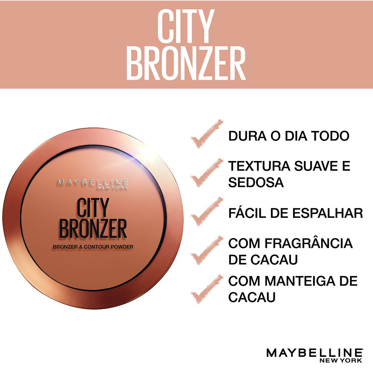 Maybelline New York City Bronzer Powder Makeup, Bronzer and Contour Powder, 300, 0.32 oz. - görsel 11